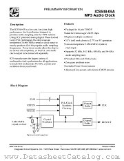 ICS548-05A datasheet pdf Integrated Circuit Systems