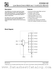 ICS552-02 datasheet pdf Integrated Circuit Systems