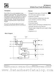 ICS580M-01I datasheet pdf Integrated Circuit Systems