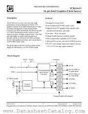 ICS614M-01T datasheet pdf Integrated Circuit Systems