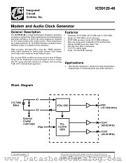 ICS9120M-46 datasheet pdf Integrated Circuit Systems