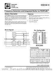 ICS9159M-14 datasheet pdf Integrated Circuit Systems