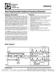 ICS9161A-01CW16 datasheet pdf Integrated Circuit Systems