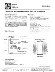 ICS9248-61 datasheet pdf Integrated Circuit Systems