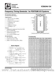ICS9248YF-134-T datasheet pdf Integrated Circuit Systems