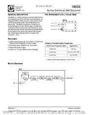 M630 datasheet pdf Integrated Circuit Systems