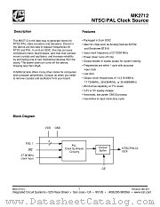 MK2712 datasheet pdf Integrated Circuit Systems