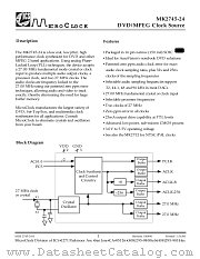 MK2745-24STR datasheet pdf Integrated Circuit Systems