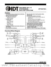 IDT709279 datasheet pdf IDT