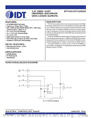 IDT74ALVCF162835A datasheet pdf IDT