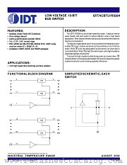 IDT74CBTLVR3384 datasheet pdf IDT