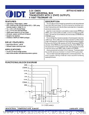 IDT74LVC16601A datasheet pdf IDT