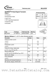 BSL307SP datasheet pdf Infineon