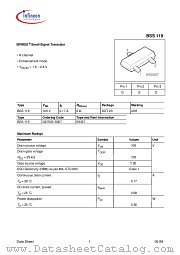 BSS119 datasheet pdf Infineon
