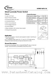 BTS133 datasheet pdf Infineon
