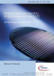 HYB25D256400CC-5 datasheet pdf Infineon