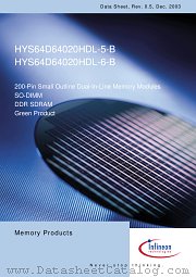 HYS64D64020HDL-6-B datasheet pdf Infineon