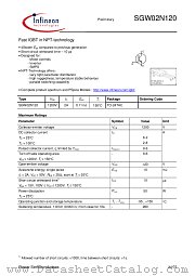 SGW02N120 datasheet pdf Infineon