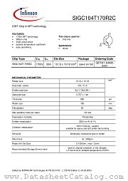 SIGC104T170R2C datasheet pdf Infineon