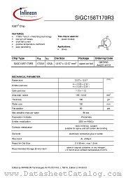 SIGC158T170R3 datasheet pdf Infineon