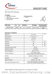 SIGC25T120C datasheet pdf Infineon