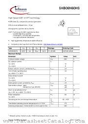 SKB06N60HS datasheet pdf Infineon