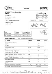 SPD09P06PL datasheet pdf Infineon
