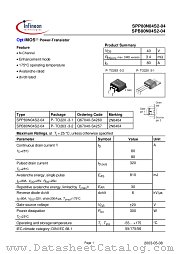 SPP80N04S2-04 datasheet pdf Infineon