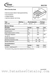 BAS170W datasheet pdf Infineon