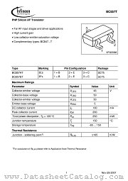 BC857BT datasheet pdf Infineon
