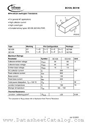 BCV29 datasheet pdf Infineon