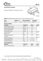 BF775 datasheet pdf Infineon