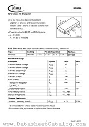 BFG196 datasheet pdf Infineon