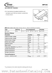 BFP93A datasheet pdf Infineon