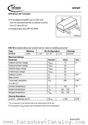 BFR92P datasheet pdf Infineon
