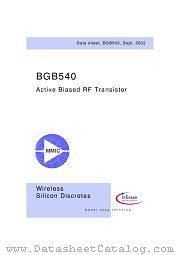 BGB540 datasheet pdf Infineon