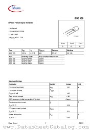 BSS100 datasheet pdf Infineon
