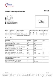 BSS229H datasheet pdf Infineon