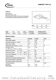 BTS110 datasheet pdf Infineon