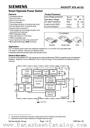 BTS442-D2 datasheet pdf Infineon