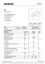 BUP313 datasheet pdf Infineon