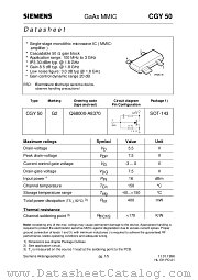 CGY50E6327 datasheet pdf Infineon