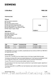PMB2330-T datasheet pdf Infineon