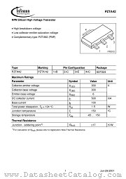 PZTA42 datasheet pdf Infineon
