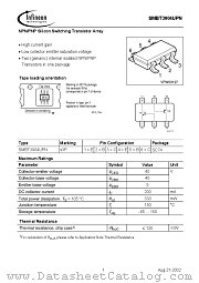 SMBT3904UPN datasheet pdf Infineon