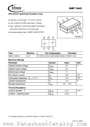 SMBT3904S datasheet pdf Infineon
