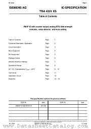 TDA4321XS datasheet pdf Infineon
