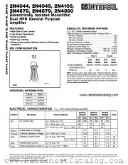 2N4045 datasheet pdf Intersil