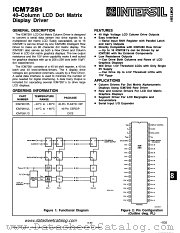 ICM7281 datasheet pdf Intersil