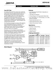 HSP43168 datasheet pdf Intersil